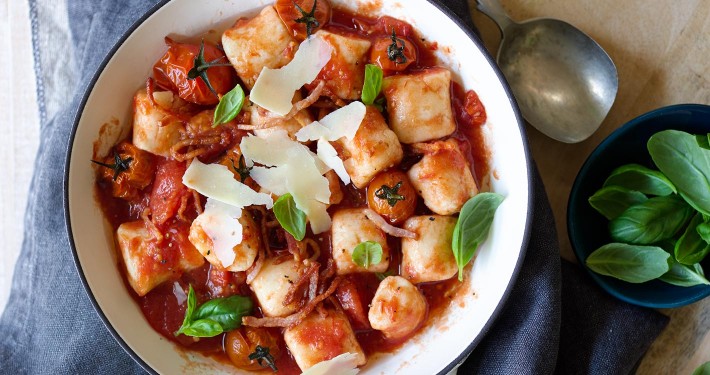 Perfect Italiano NZ | Ricotta Gnocchi with Bacon, Roast Tomato and Basil