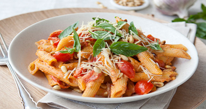 Penne with Summer Tomato Pesto